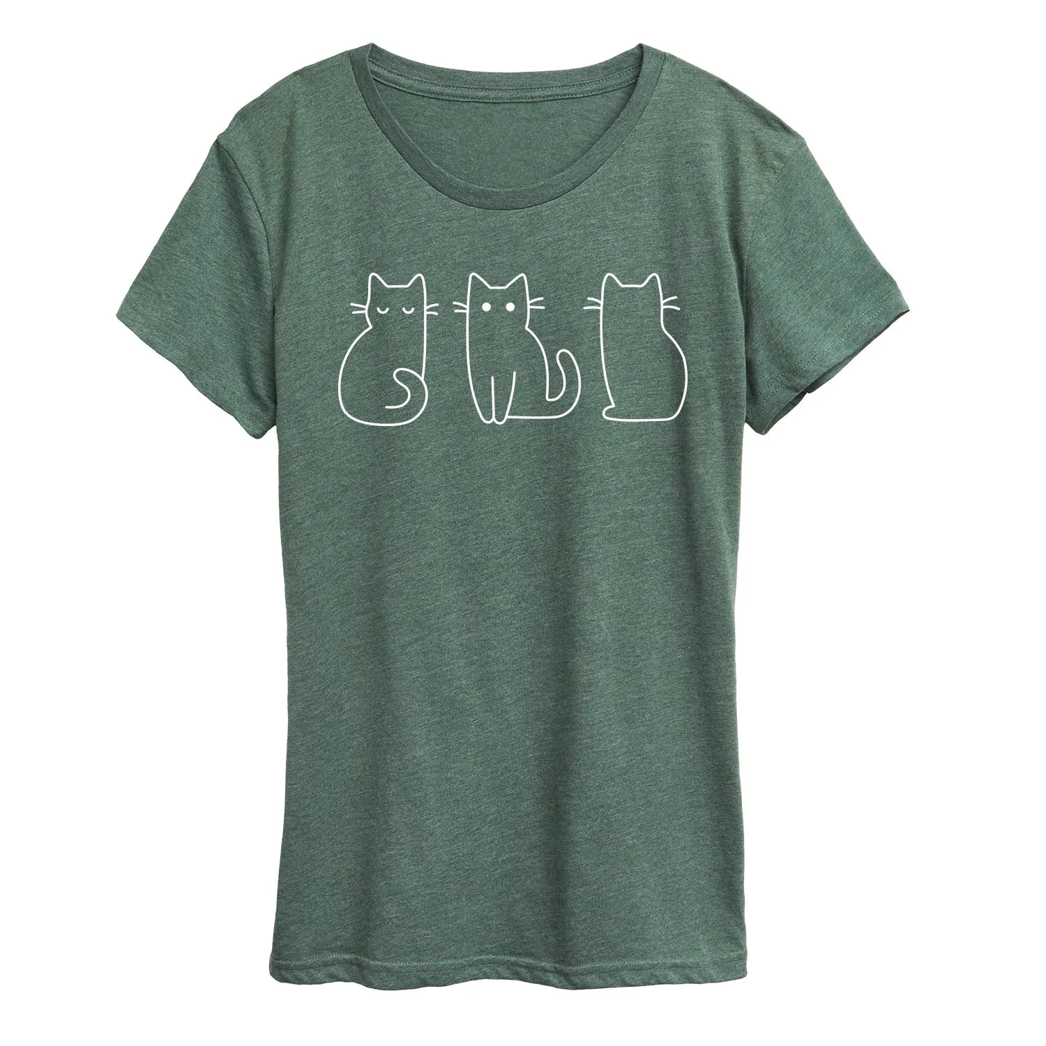 Instant Message - Cat Outlines - Women's Short Sleeve Graphic T-shirt sold by Zulily product image thumbnail 5