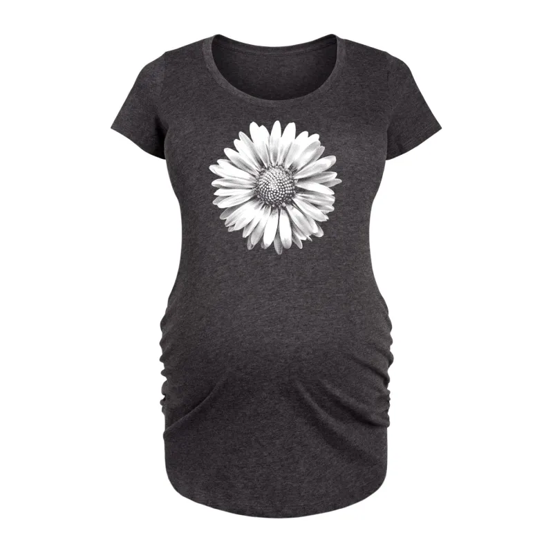 Instant Message - White Daisy - Maternity Scoop Neck Tee sold by Zulily