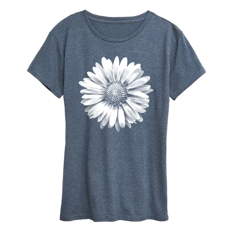 Instant Message - White Daisy - Women's Short Sleeve Graphic T-shirt sold by Zulily