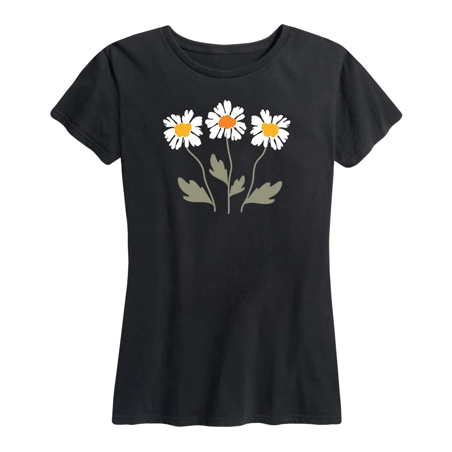 Instant Message - Retro Daisies - Women's Short Sleeve Graphic T-Shirt sold by Zulily