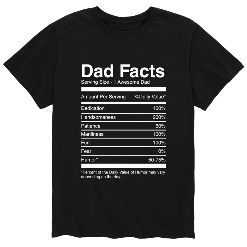 Instant Message - Dad Facts - Father's Day Gift - Men's Short Sleeve Graphic T-Shirt sold by Zulily