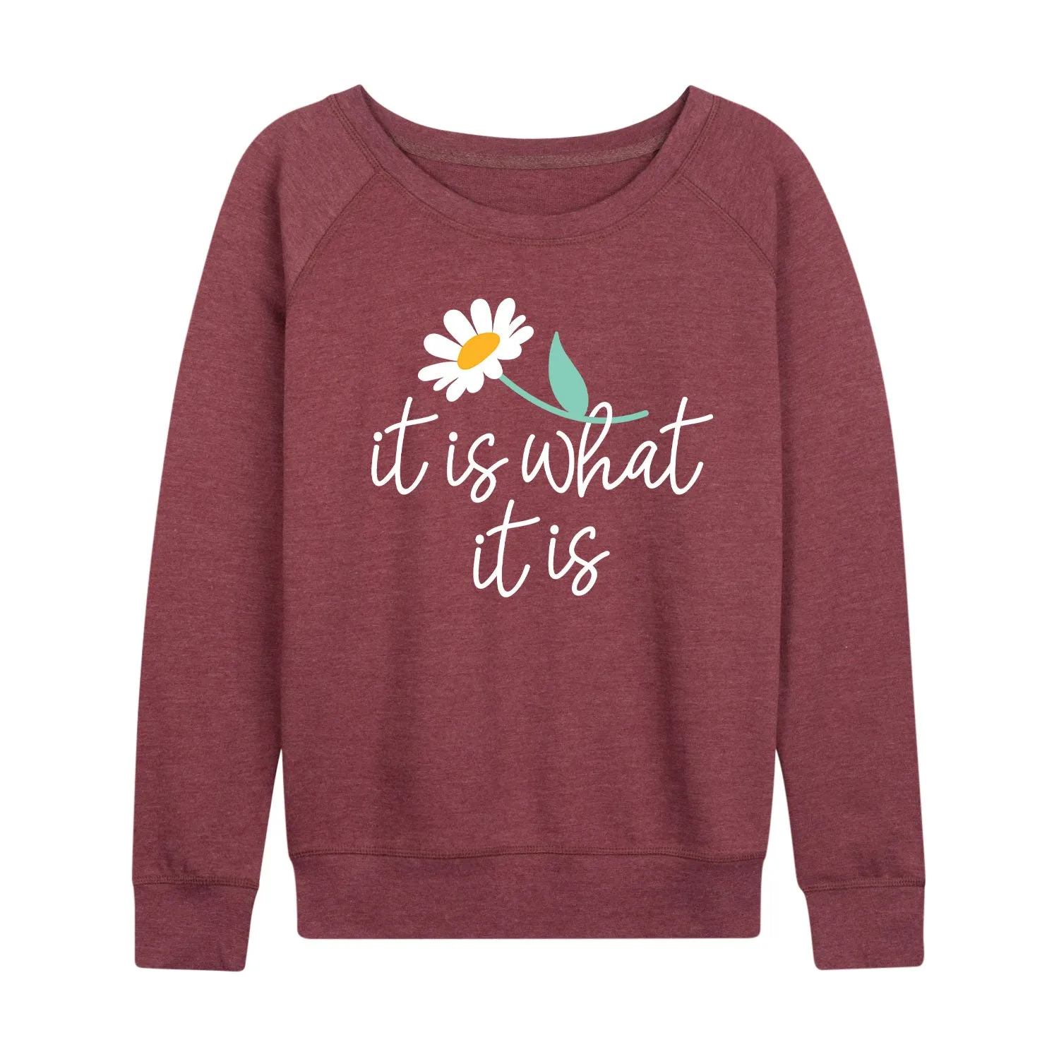 Instant Message - It Is What It Is - Women's Lightweight French Terry Long Sleeve Shirt sold by Zulily product image thumbnail 4