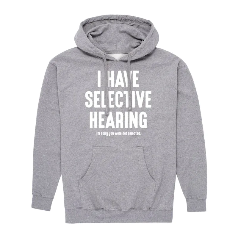 Instant Message - Selective Hearing - Men's Pullover Hooded Fleece Sweatshirt sold by Zulily