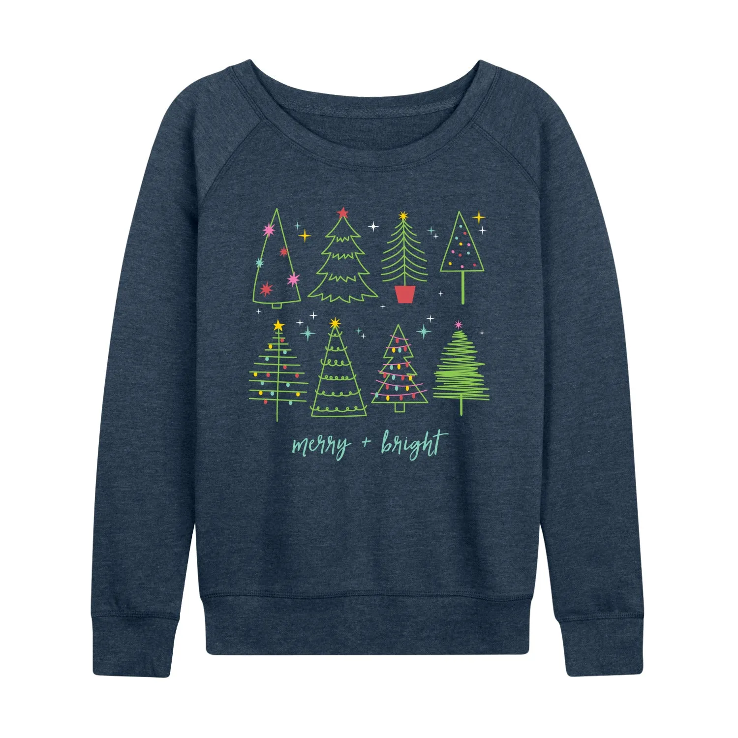 Instant Message - Christmas Trees - Women's French Terry Long Sleeve Pullover sold by Zulily product image thumbnail 3