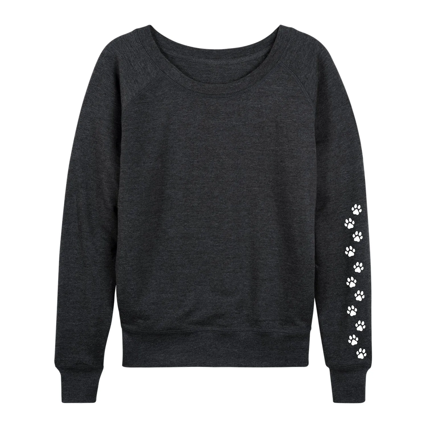 Instant Message - Paw Prints - Women's French Terry Long Sleeve Shirt sold by Zulily