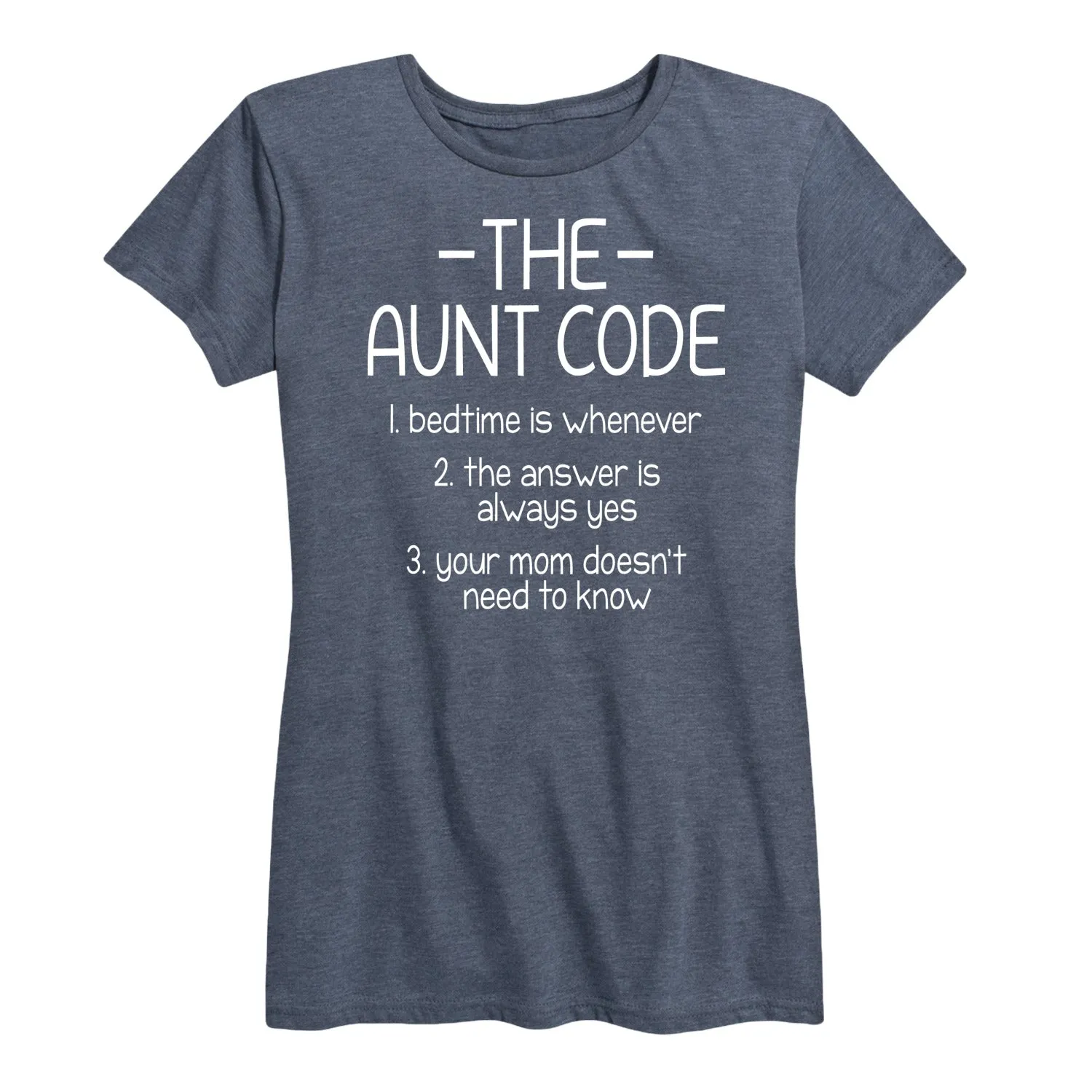 Instant Message - The Aunt Code - Women's Short Sleeve Graphic T-Shirt sold by Zulily product image thumbnail 5
