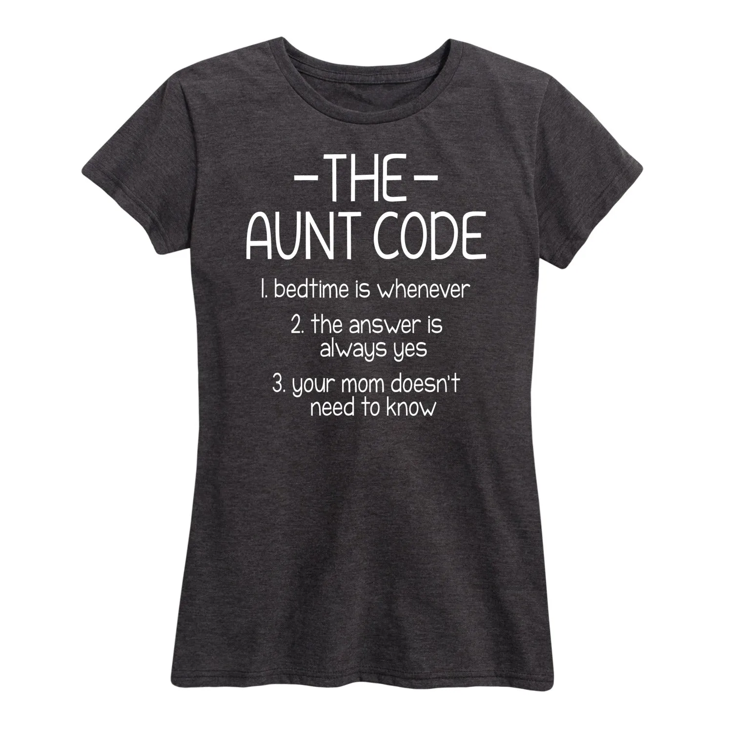 Instant Message - The Aunt Code - Women's Short Sleeve Graphic T-Shirt sold by Zulily product image thumbnail 2