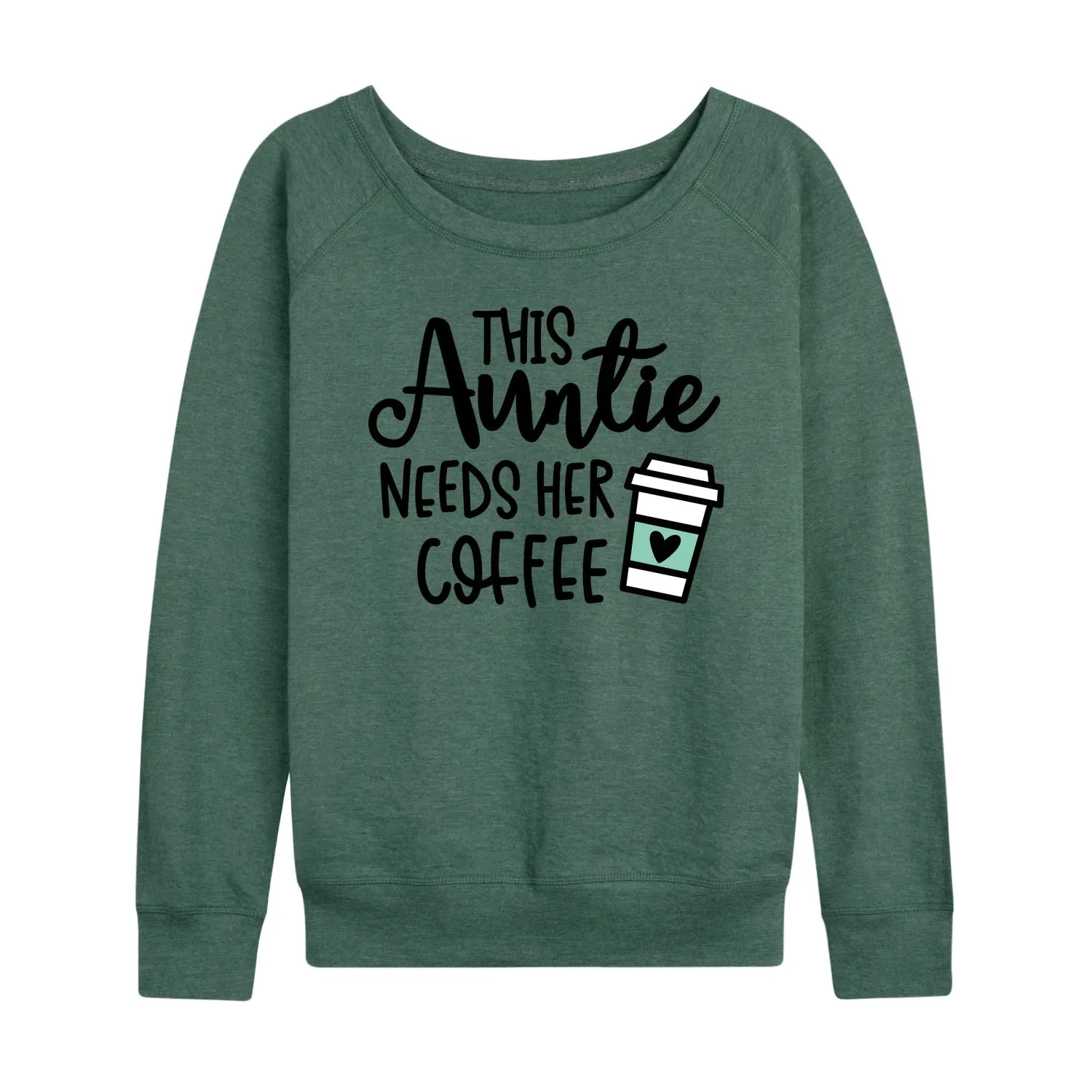 Instant Message - This Auntie Needs Her Coffee - Women's Lightweight French Terry Long Sleeve Shirt sold by Zulily product image thumbnail 2