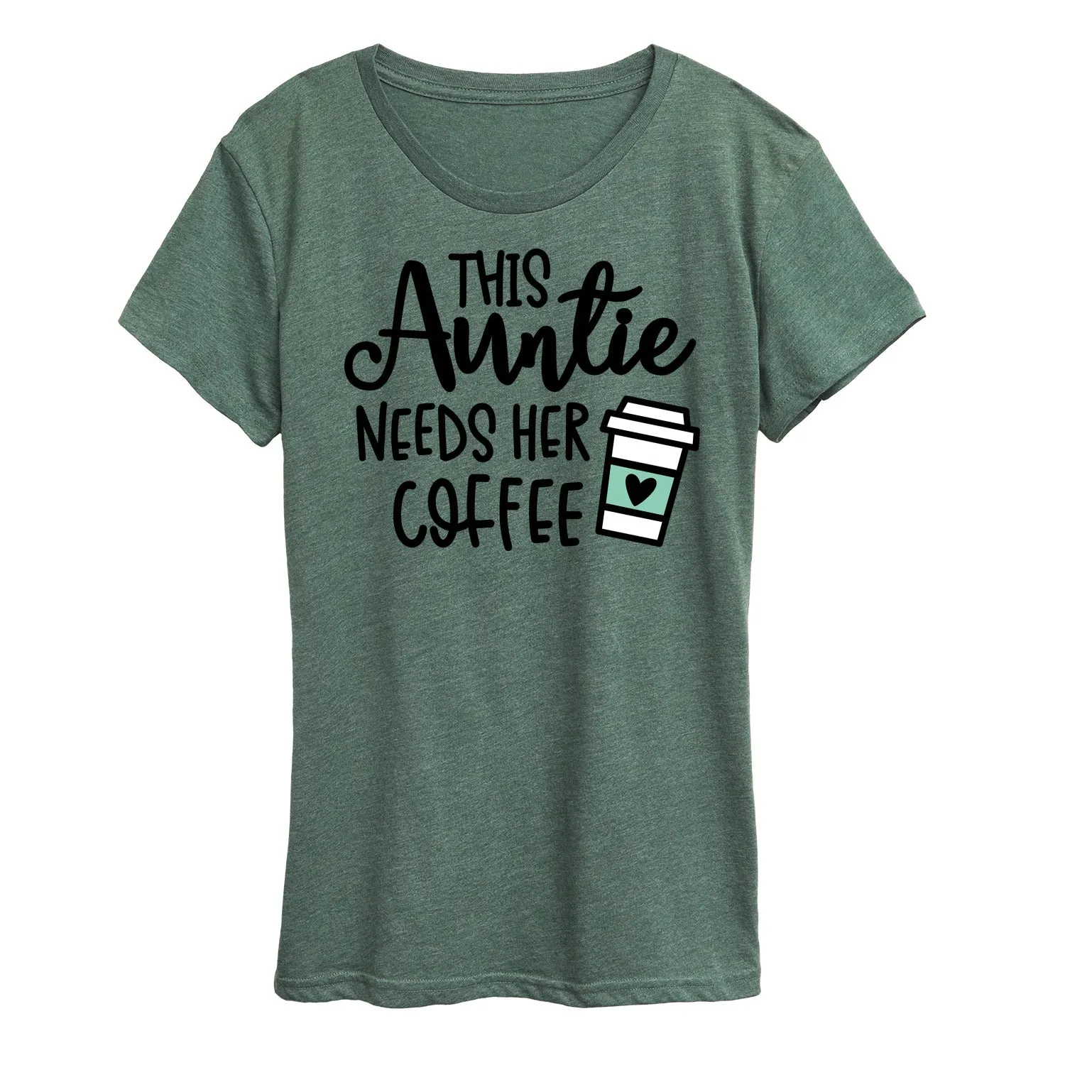 Instant Message - This Auntie Needs Her Coffee - Women's Short Sleeve Graphic T-Shirt sold by Zulily product image thumbnail 3