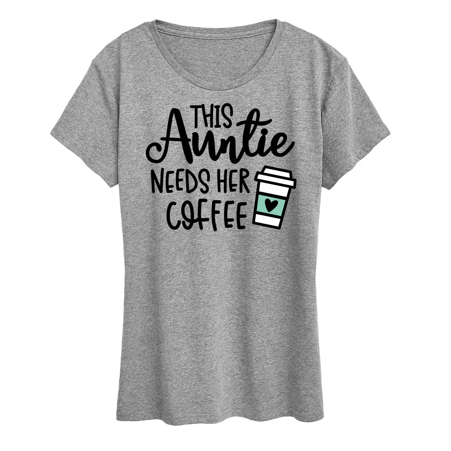Instant Message - This Auntie Needs Her Coffee - Women's Short Sleeve Graphic T-Shirt sold by Zulily product image thumbnail 2