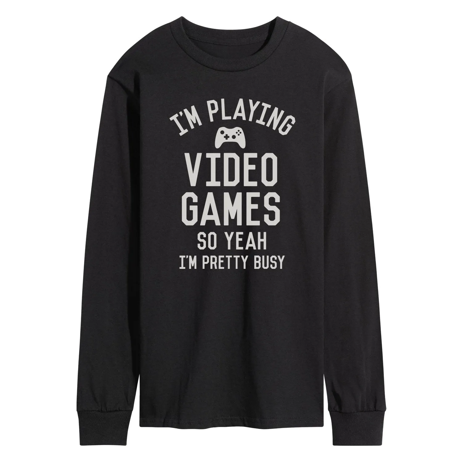 Instant Message - Im Playing Video Games Yeah Busy - Men's Long Sleeve T-Shirt sold by Zulily product image thumbnail 2