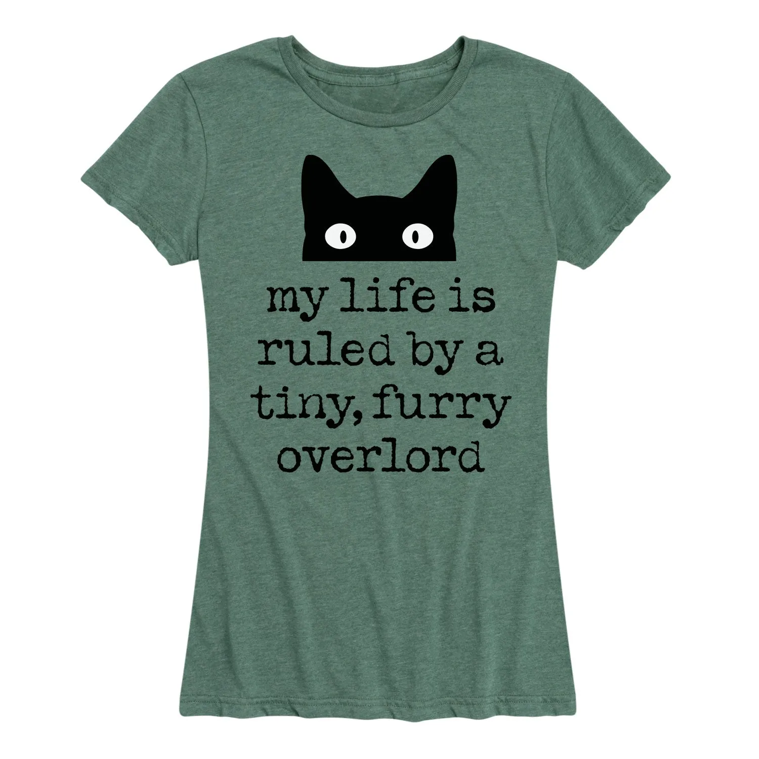 Instant Message - Life Ruled By Tiny Overlord Cat - Women's Short Sleeve Graphic T-Shirt sold by Zulily product image thumbnail 3