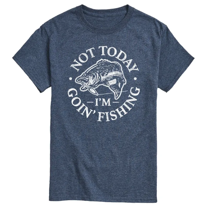 Instant Message - Not Today Goin Fishing - Men's Short Sleeve Graphic T-Shirt sold by Zulily