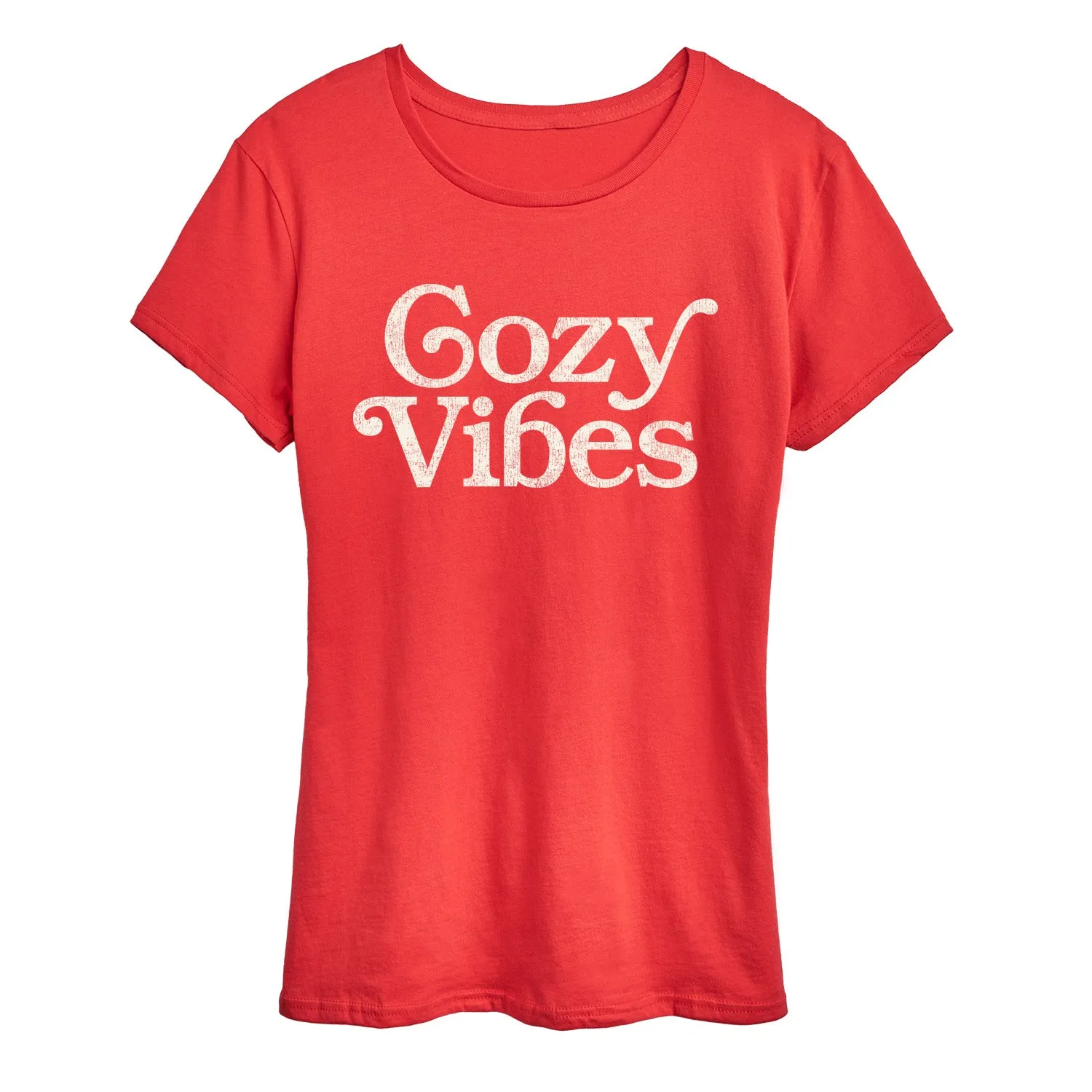 Instant Message - Cozy Vibes - Women's Short Sleeve Graphic T-Shirt sold by Zulily