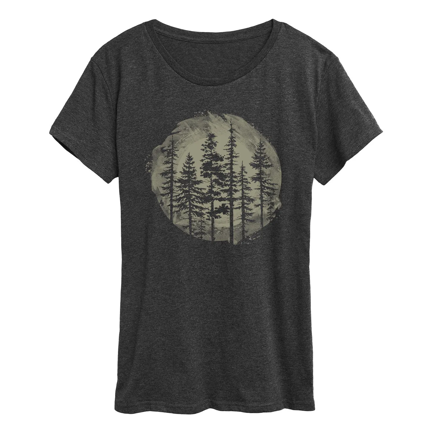Instant Message - Watercolor Pine Trees - Women's Short Sleeve Graphic T-Shirt sold by Zulily product image thumbnail 2
