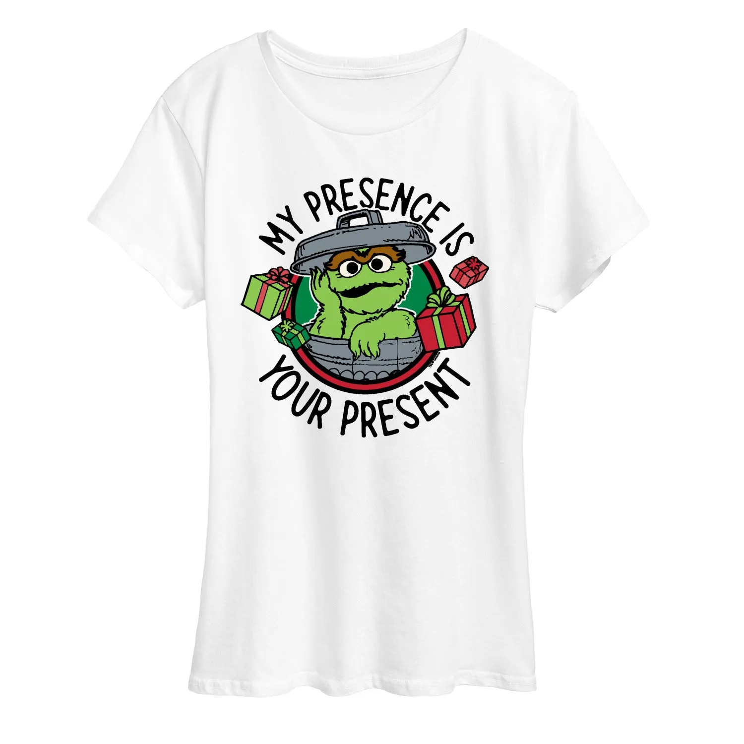 Sesame Street - My Presence is Your Present - Women's Short Sleeve Graphic T-shirt sold by Zulily