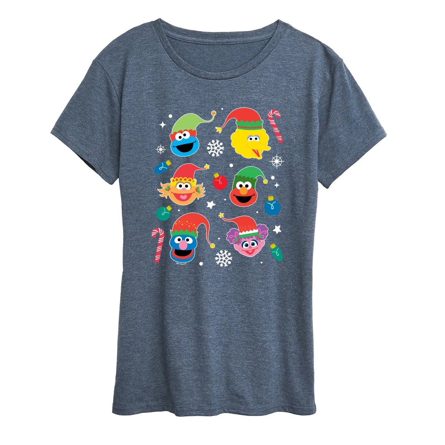 Sesame Street - Character Holiday Icons - Women's Short Sleeve Graphic T-shirt sold by Zulily product image thumbnail 3