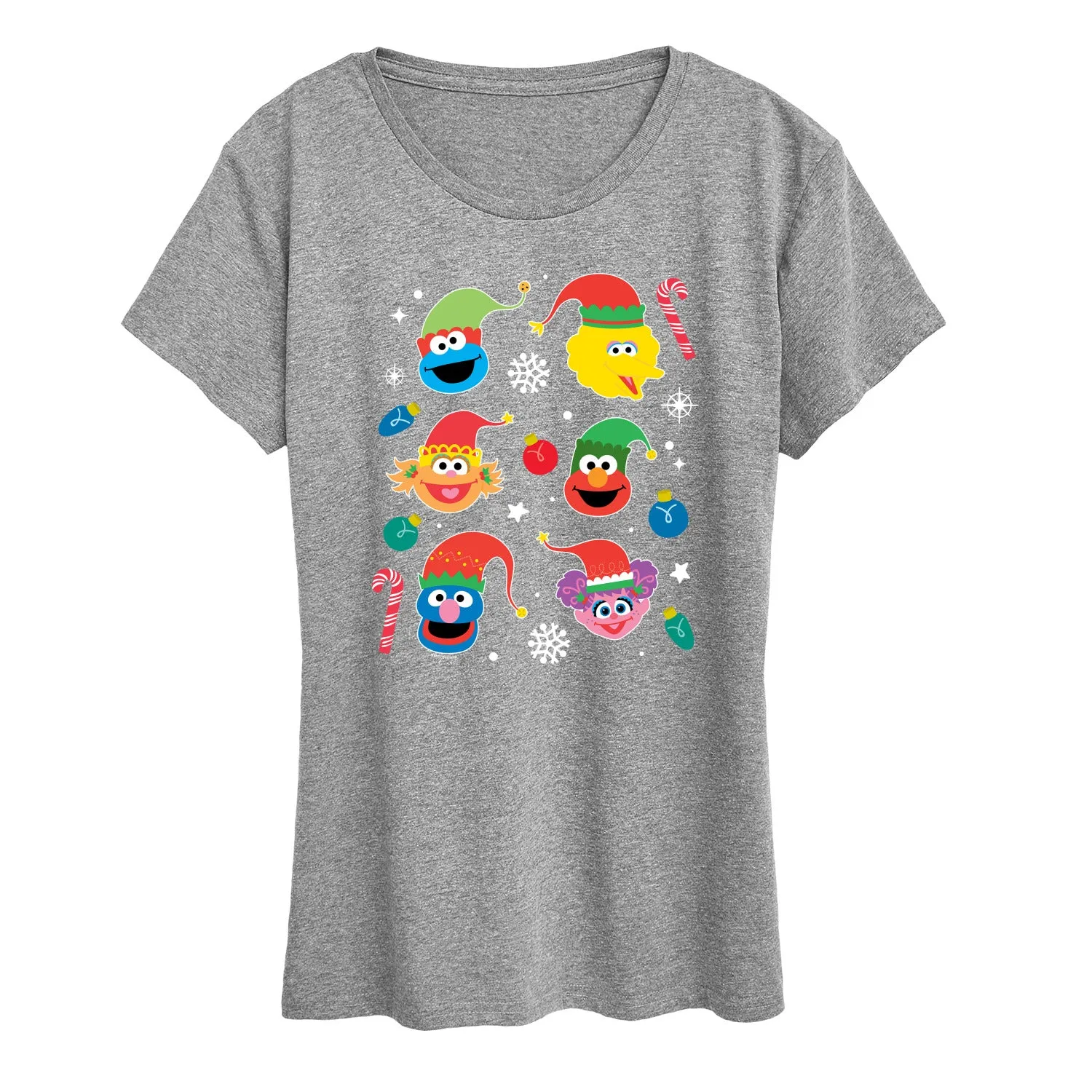 Sesame Street - Character Holiday Icons - Women's Short Sleeve Graphic T-shirt sold by Zulily product image thumbnail 5