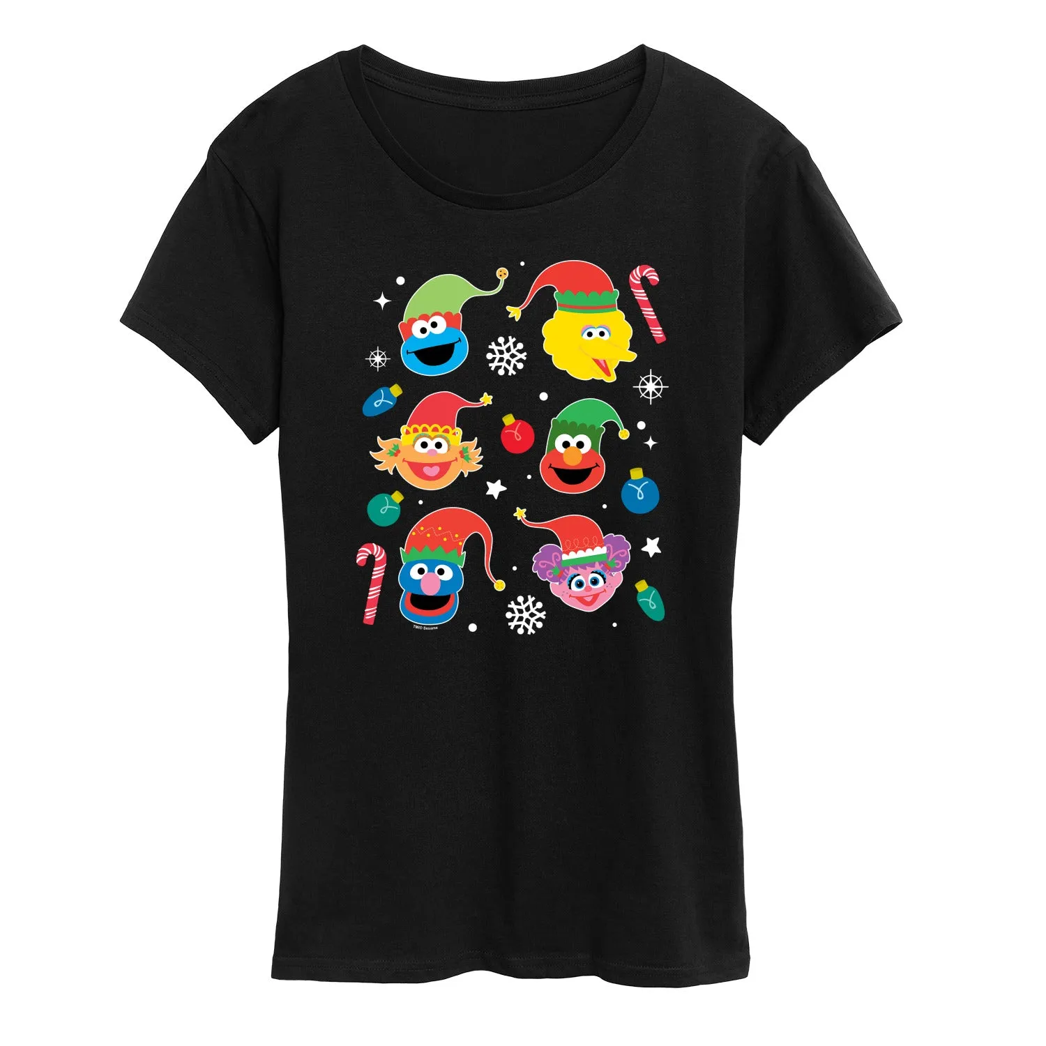 Sesame Street - Character Holiday Icons - Women's Short Sleeve Graphic T-shirt sold by Zulily product image thumbnail 2