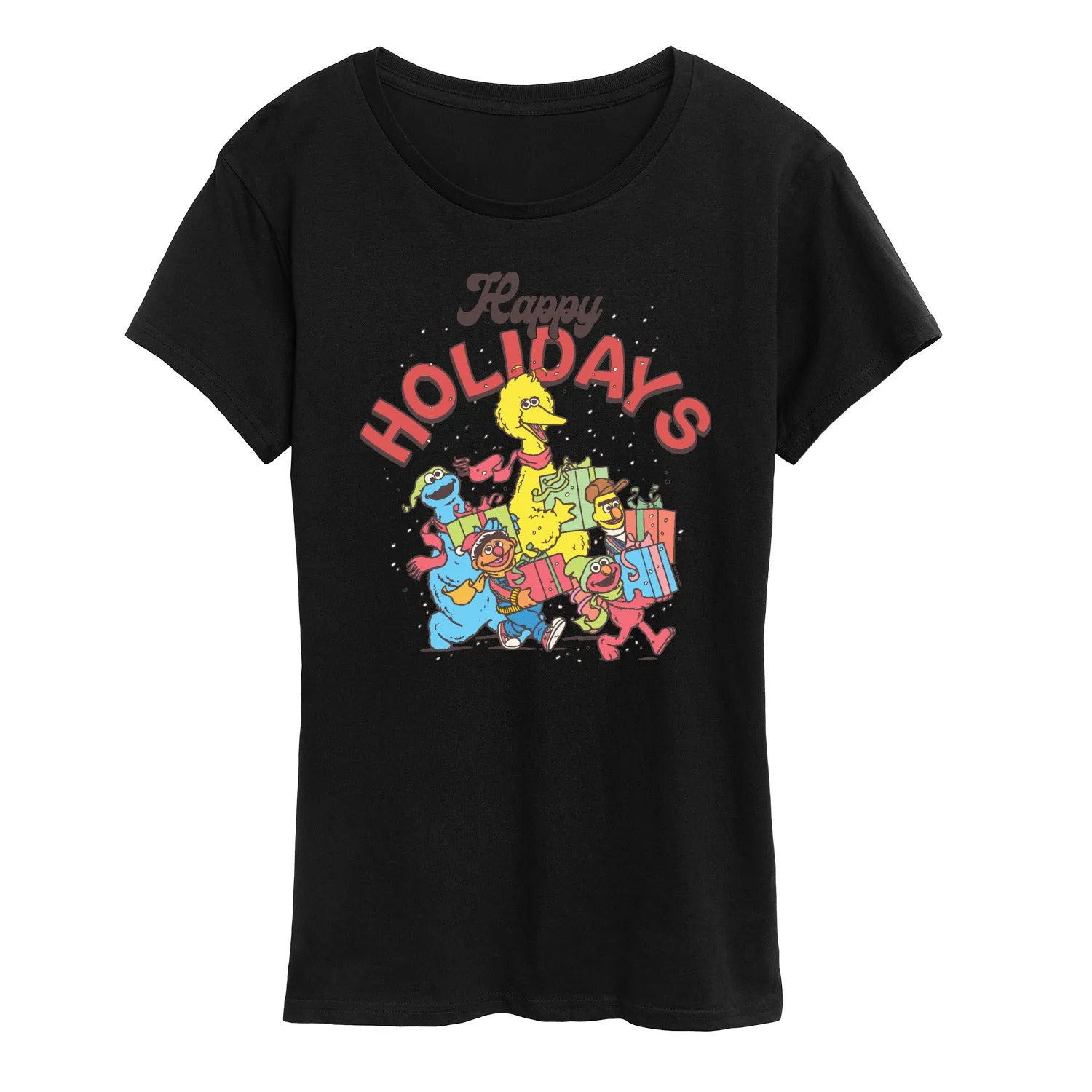 Sesame Street - Happy Hoildays - Women's Short Sleeve Graphic T-shirt sold by Zulily product image thumbnail 2