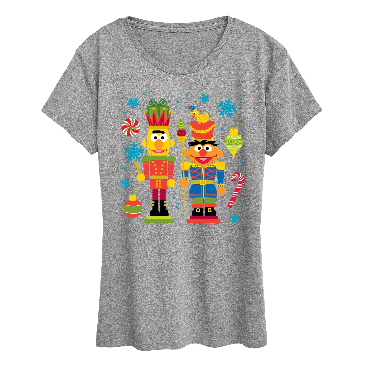 Sesame Street - Bert Ernie Nutcrackers- Women's Short Sleeve Graphic T-shirt sold by Zulily product image thumbnail 2