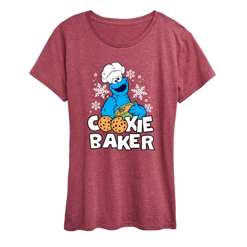 Sesame Street - Cookie Baker - Women's Short Sleeve Graphic T-shirt sold by Zulily