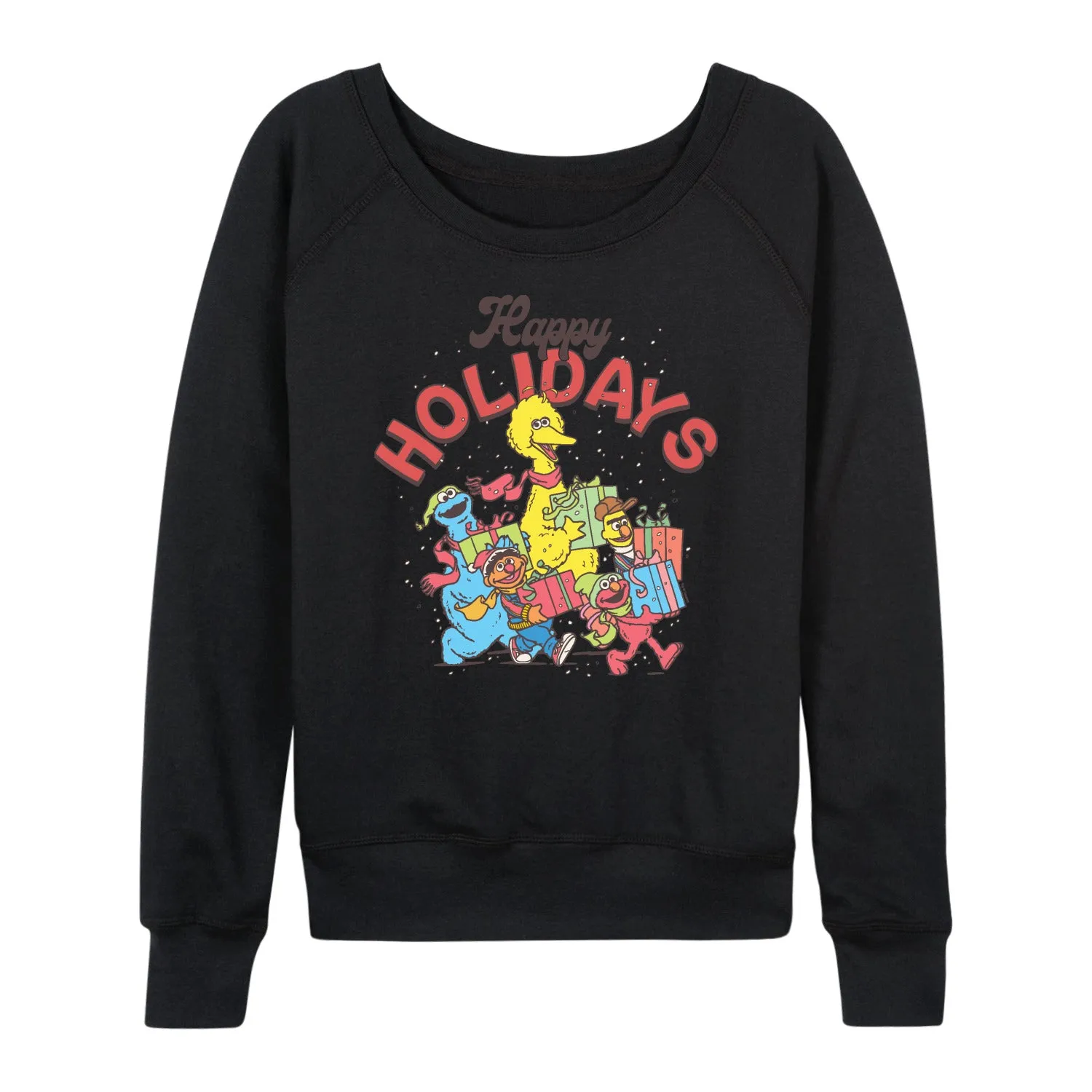 Sesame Street - Happy Holidays - Women's French Terry Long Sleeve Pullover sold by Zulily product image thumbnail 2