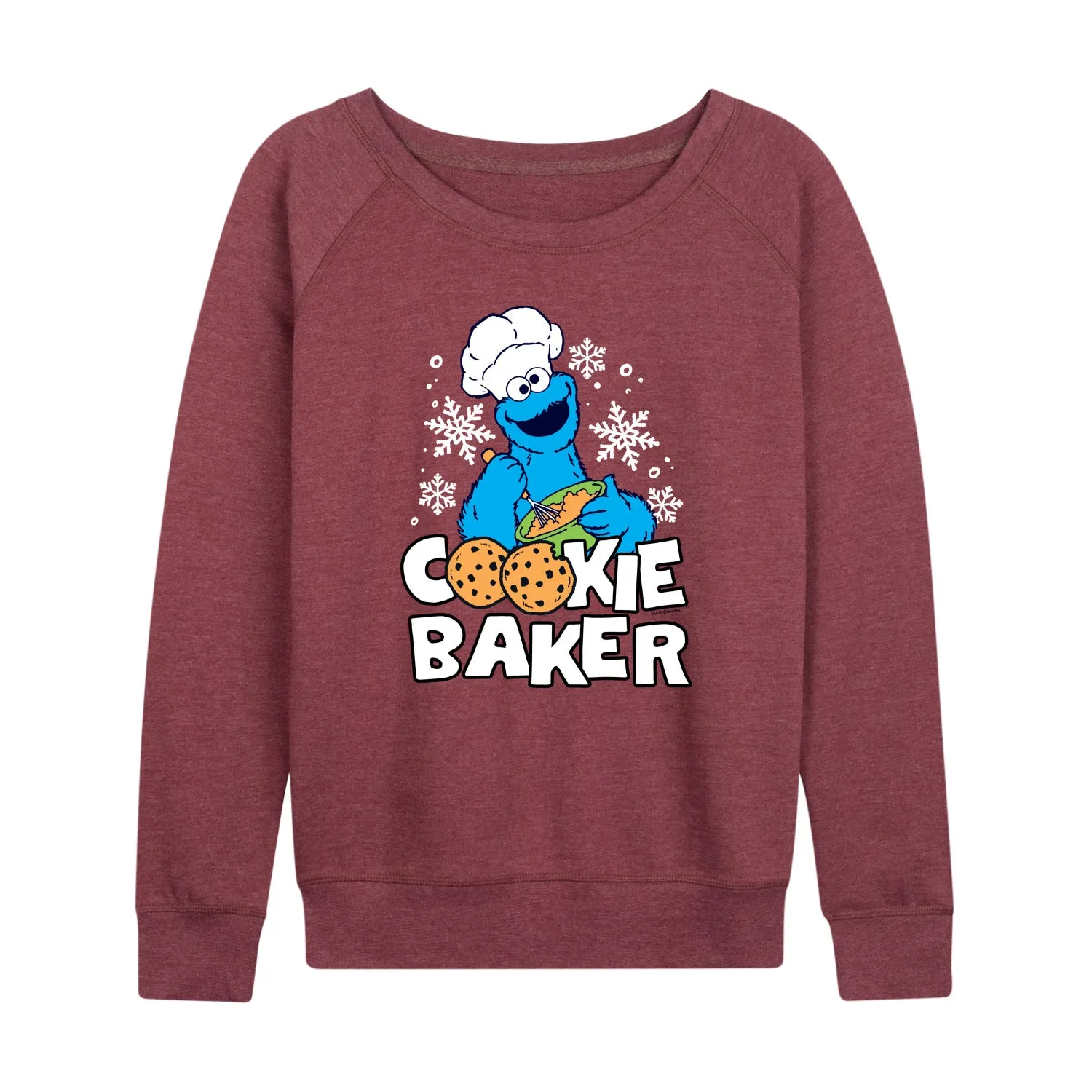 Sesame Street - Cookie Baker - Women's French Terry Long Sleeve Pullover sold by Zulily