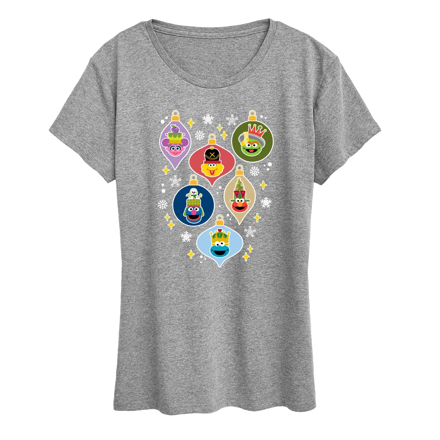 Sesame Street - Character Christmas Ornaments - Women's Short Sleeve Graphic T-shirt sold by Zulily product image thumbnail 4