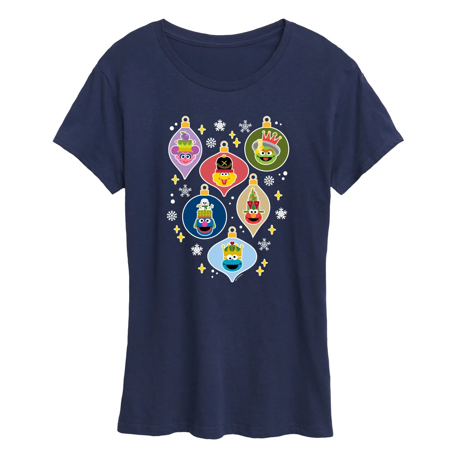 Sesame Street - Character Christmas Ornaments - Women's Short Sleeve Graphic T-shirt sold by Zulily