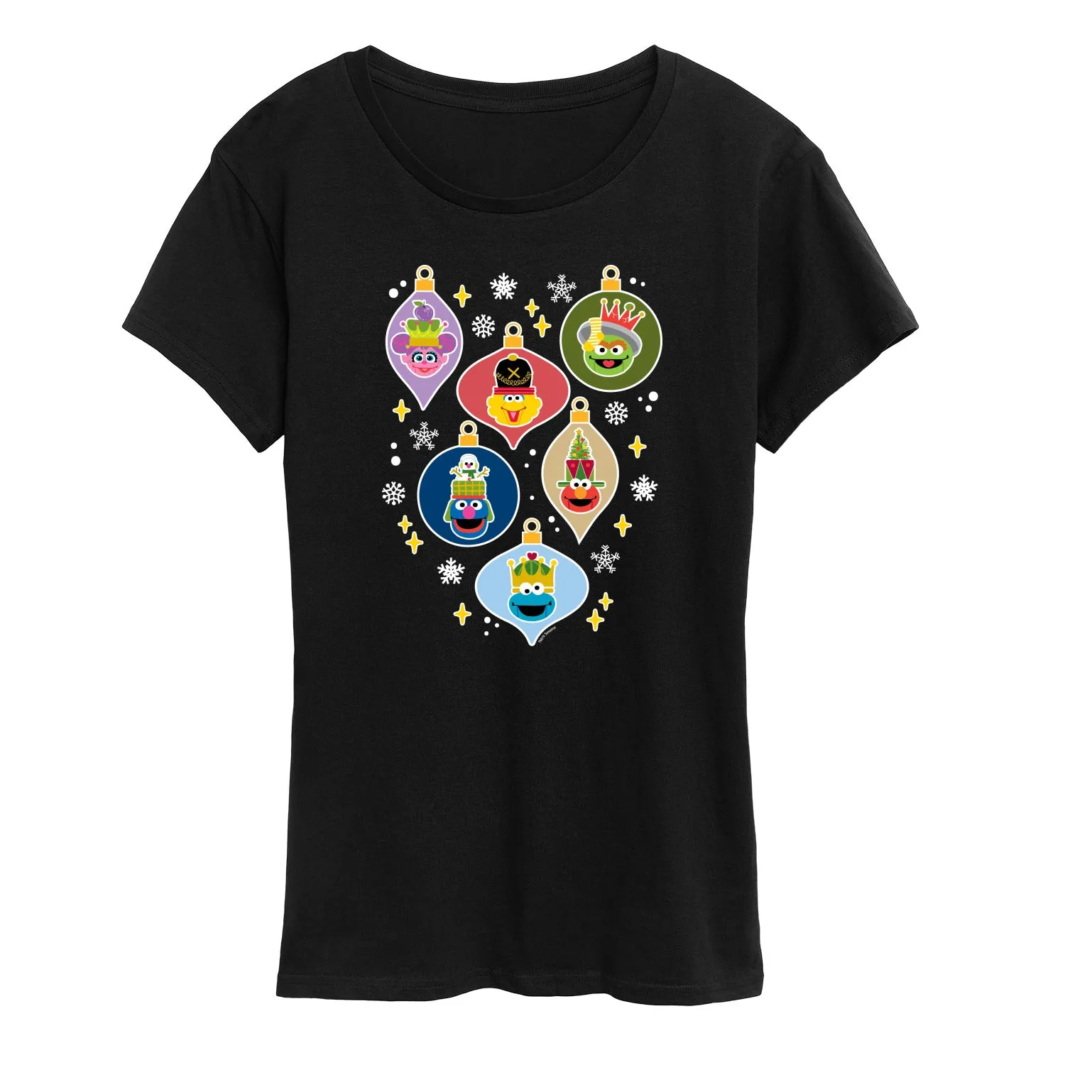 Sesame Street - Character Christmas Ornaments - Women's Short Sleeve Graphic T-shirt sold by Zulily product image thumbnail 2
