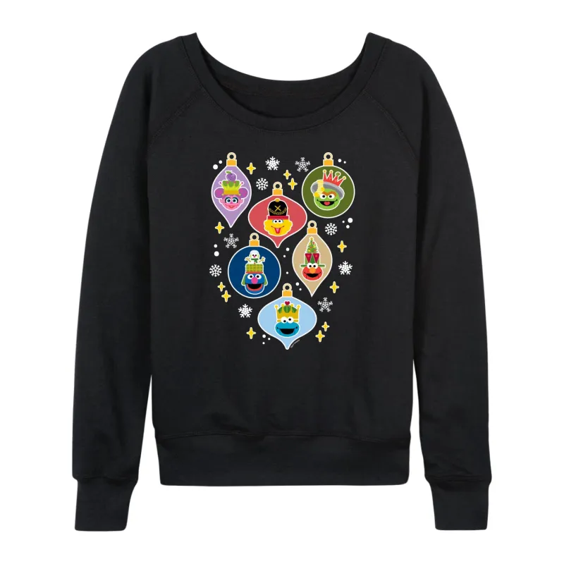 Sesame Street - Character Christmas Ornaments - Women's French Terry Long Sleeve Pullover sold by Zulily
