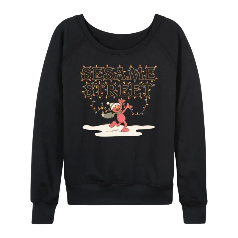 Sesame Street - Elmo Lights - Women's French Terry Long Sleeve Pullover sold by Zulily