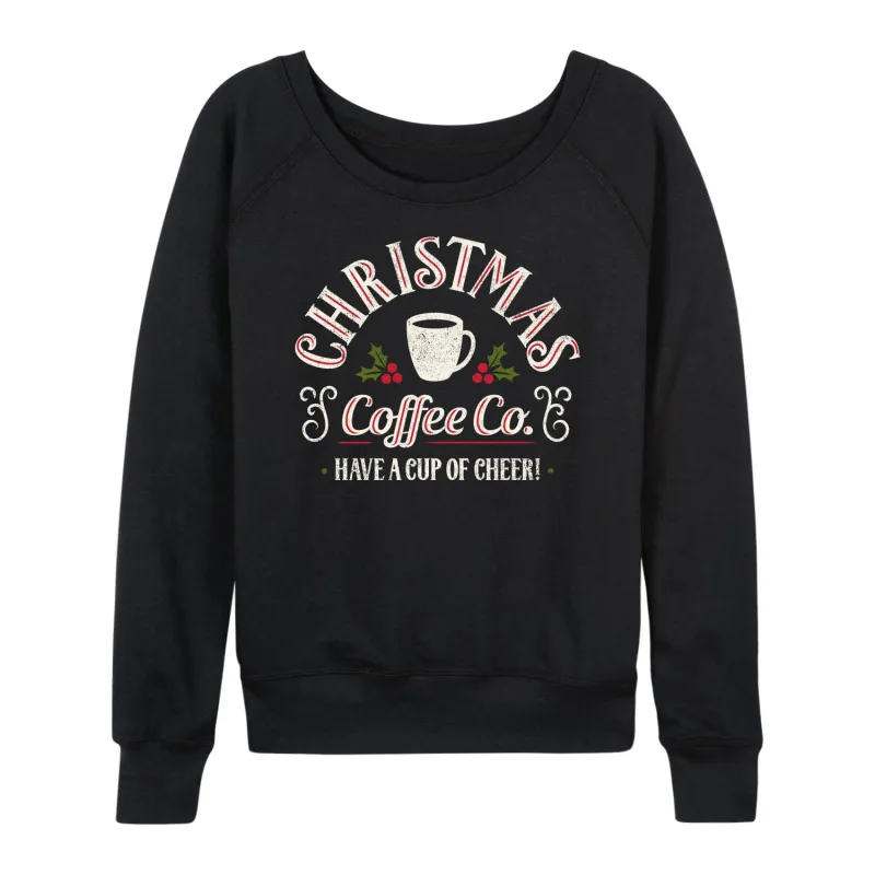 Instant Message - Christmas Coffee Co - Women's French Terry Long Sleeve Shirt sold by Zulily