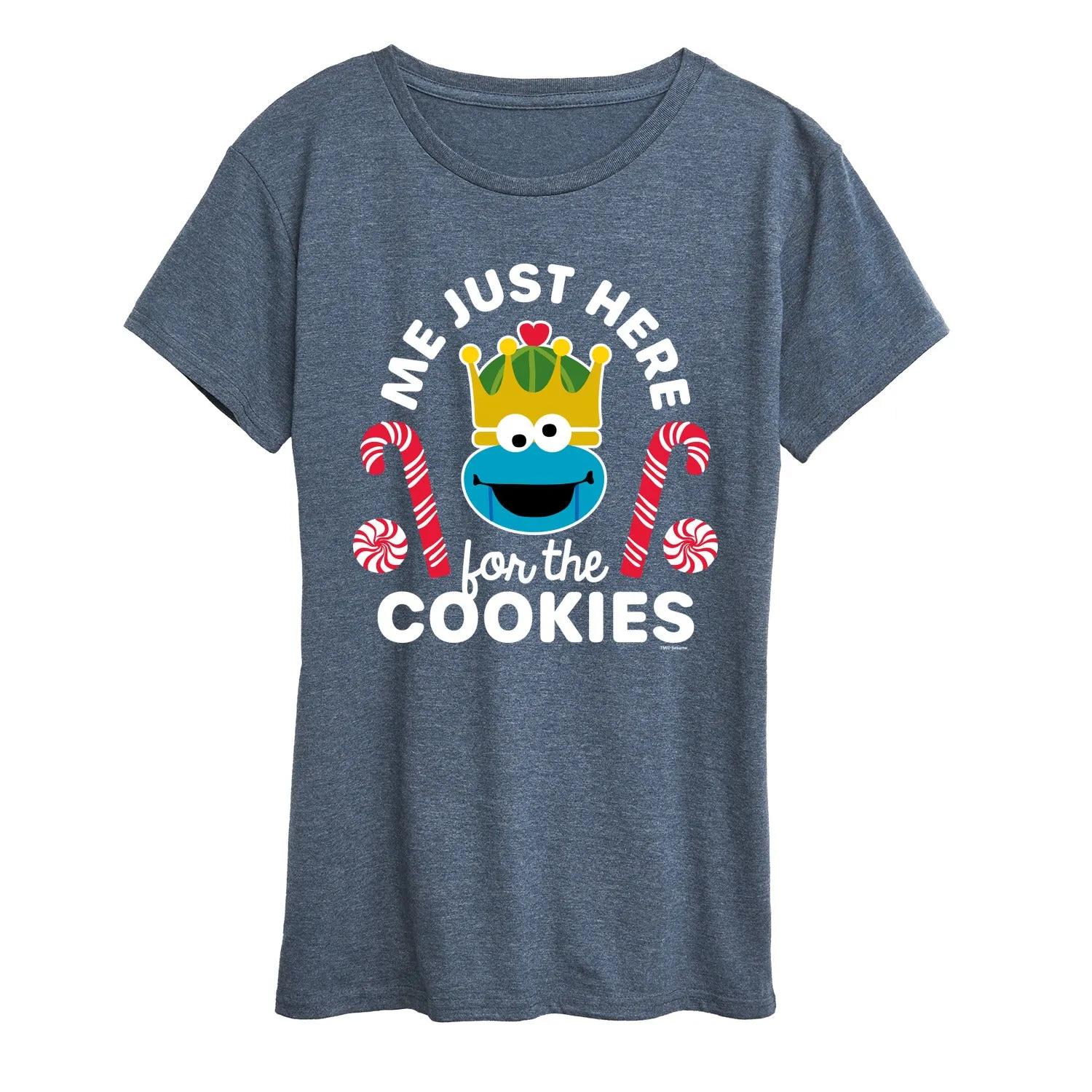 Sesame Street - Just Here for the Cookies - Women's Short Sleeve Graphic T-shirt sold by Zulily product image thumbnail 5
