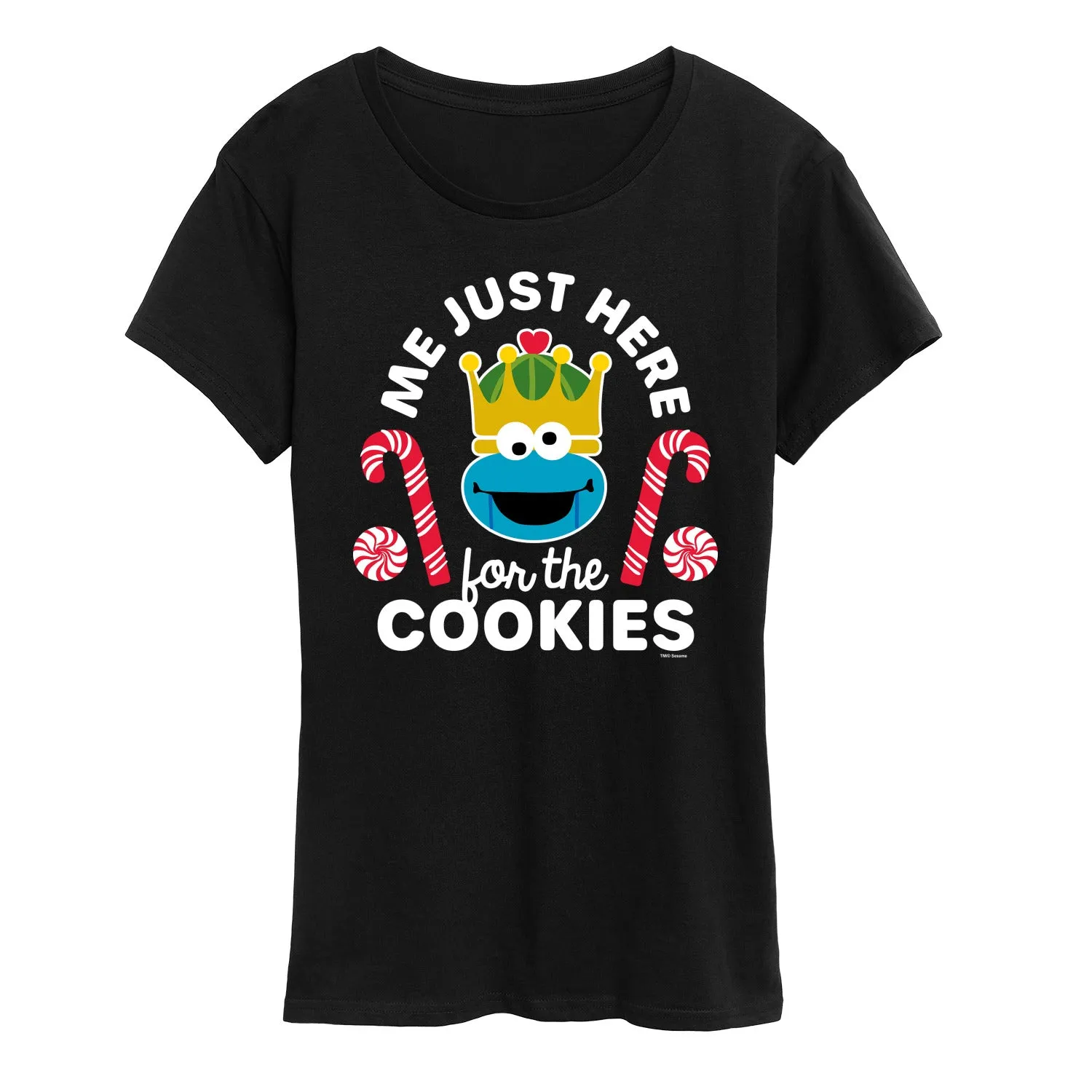 Sesame Street - Just Here for the Cookies - Women's Short Sleeve Graphic T-shirt sold by Zulily product image thumbnail 2