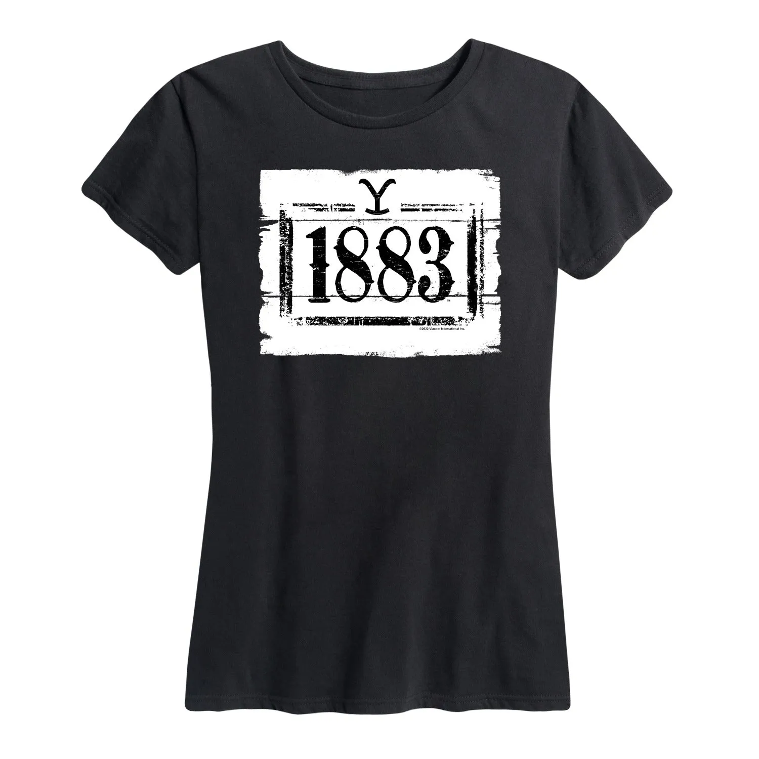 1883 - 1883 Wood Sign - Women's Short Sleeve Graphic T-Shirt sold by Zulily
