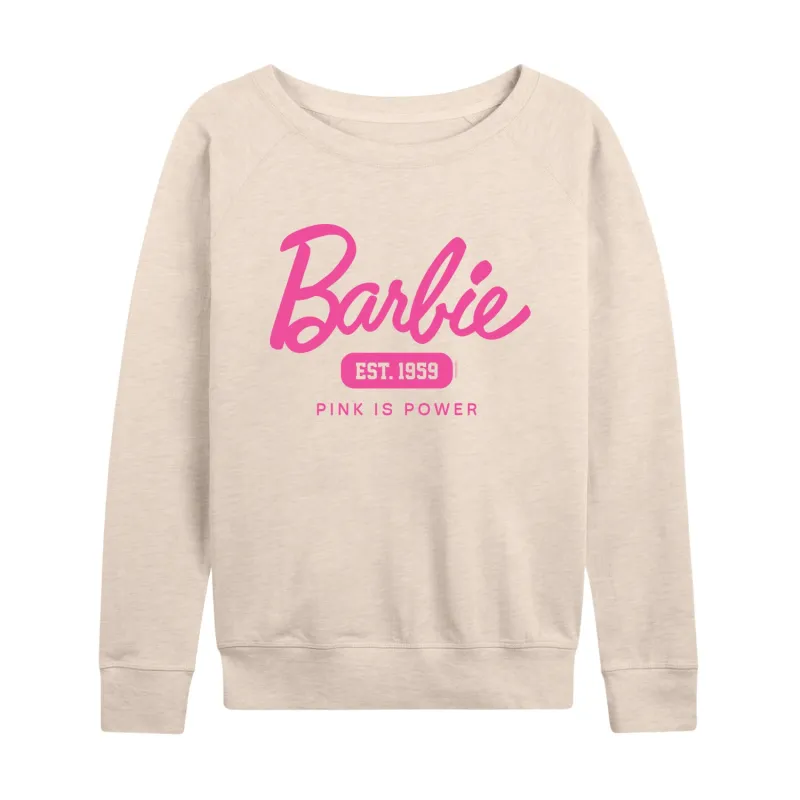 Barbie - Barbie Est 1959 - Women's French Terry Long Sleeve Pullover sold by Zulily
