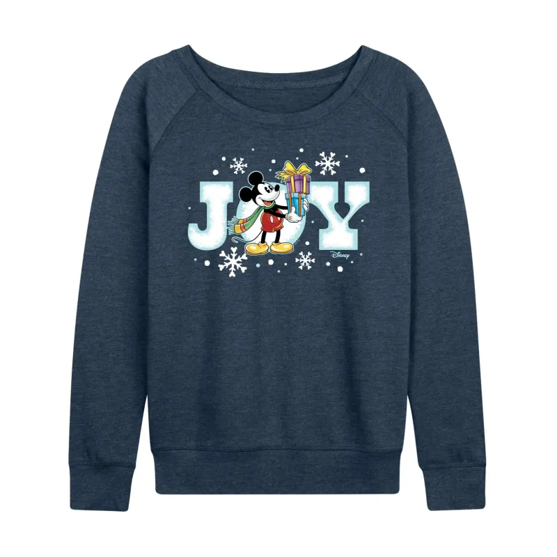Disney - Joy Mickey - Women's Lightweight French Terry Long Sleeve Shirt sold by Zulily