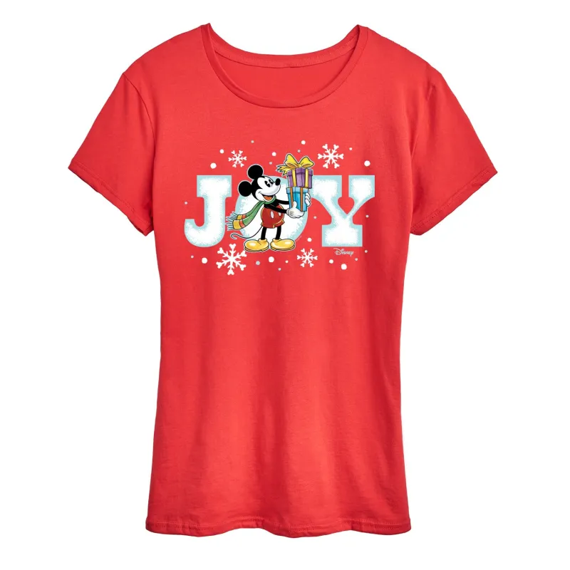 Disney - Joy Mickey - Women's Short Sleeve Graphic T-Shirt sold by Zulily