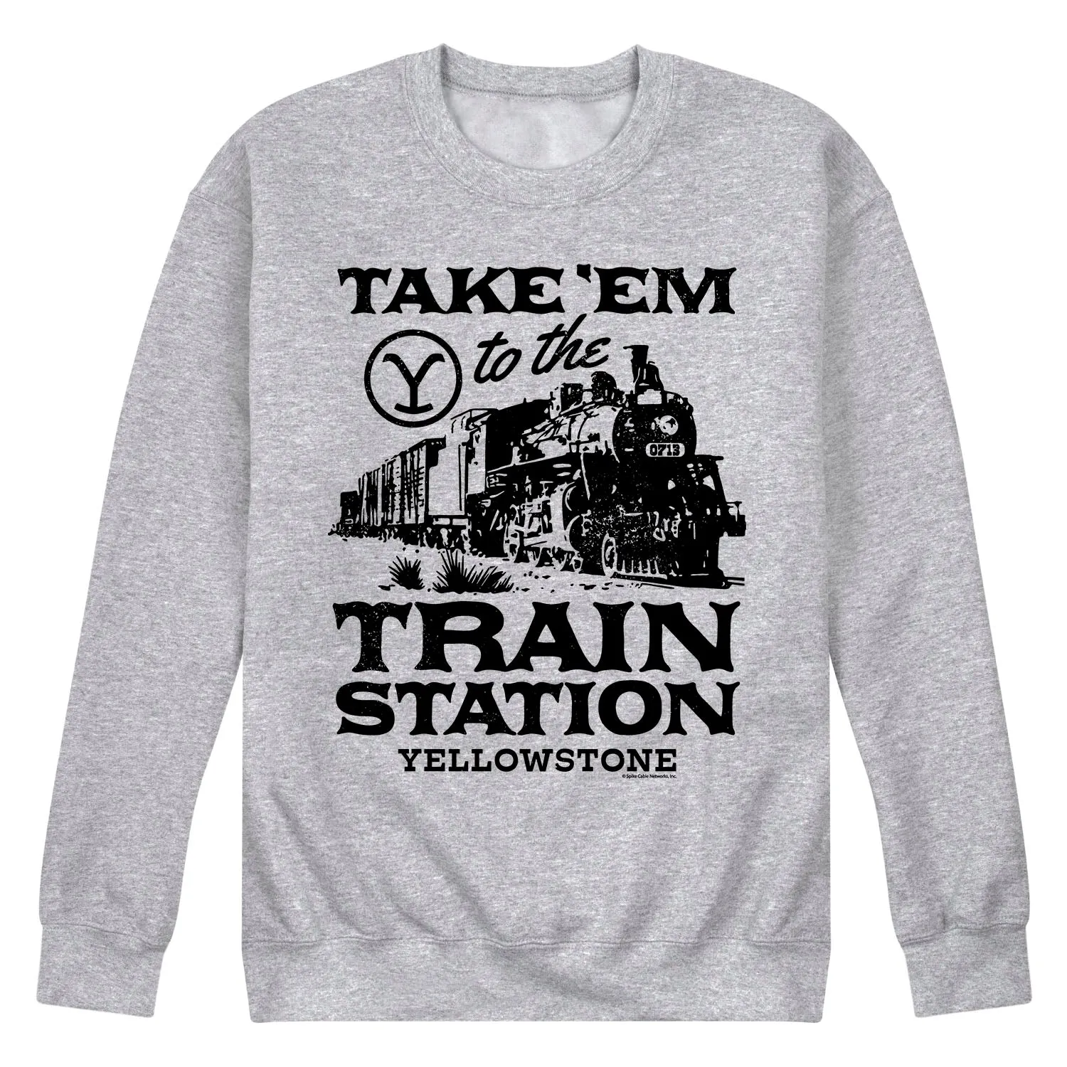 Yellowstone - Take 'Em To The Train Station - Men's Crewneck Fleece Pullover sold by Zulily