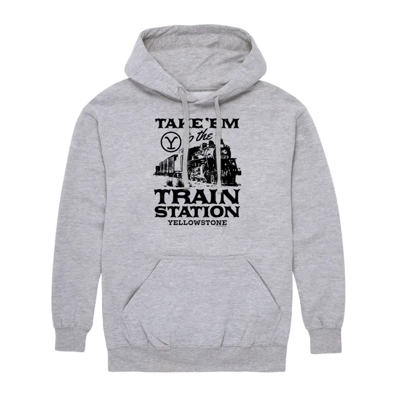 Yellowstone - Take Em Train Station- Mens Fleece Pullover Hoodie sold by Zulily