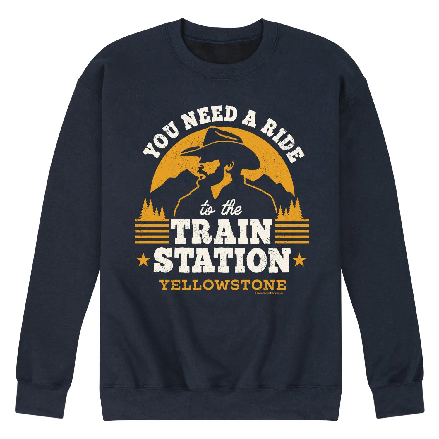 Yellowstone - You Need A Ride To The Train Station - Men's Crew Neck Fleece Pullover sold by Zulily product image thumbnail 2