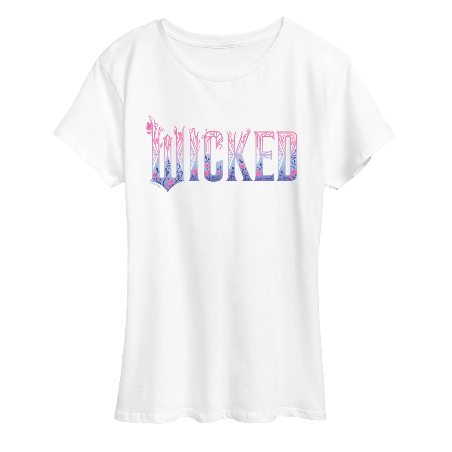 Wicked: Part 2 - Floral Ombre Logo - Women's Short Sleeve Graphic T-Shirt sold by Zulily product image thumbnail 3