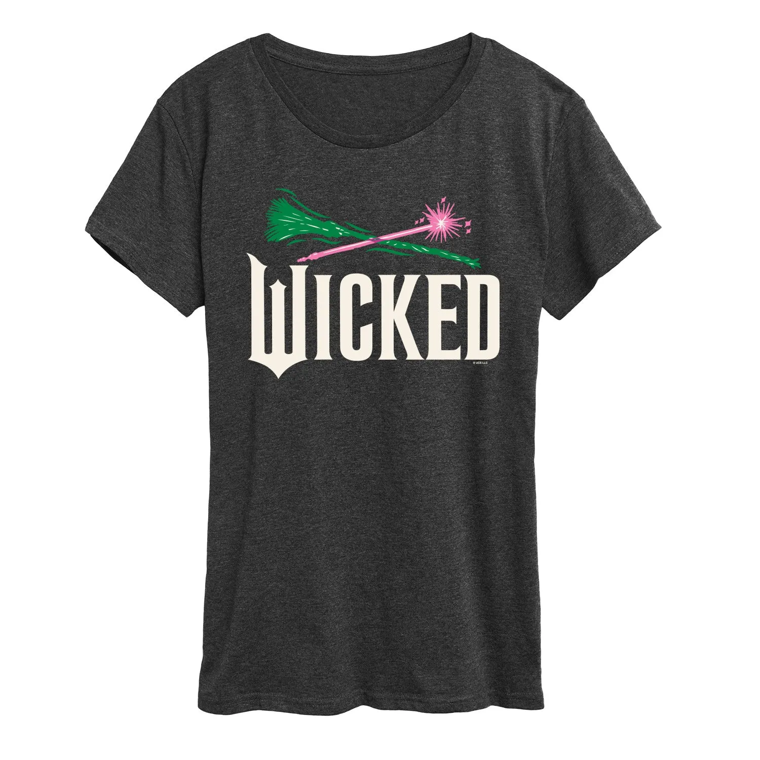 Wicked: Part 2 - Wand And Broomstick Logo - Women's Short Sleeve Graphic T-Shirt sold by Zulily product image thumbnail 3