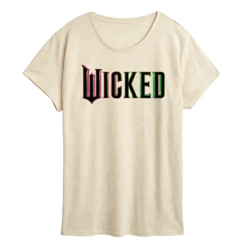 Wicked - Theatrical Rainbow Logo - Women's Short Sleeve Graphic T-Shirt sold by Zulily