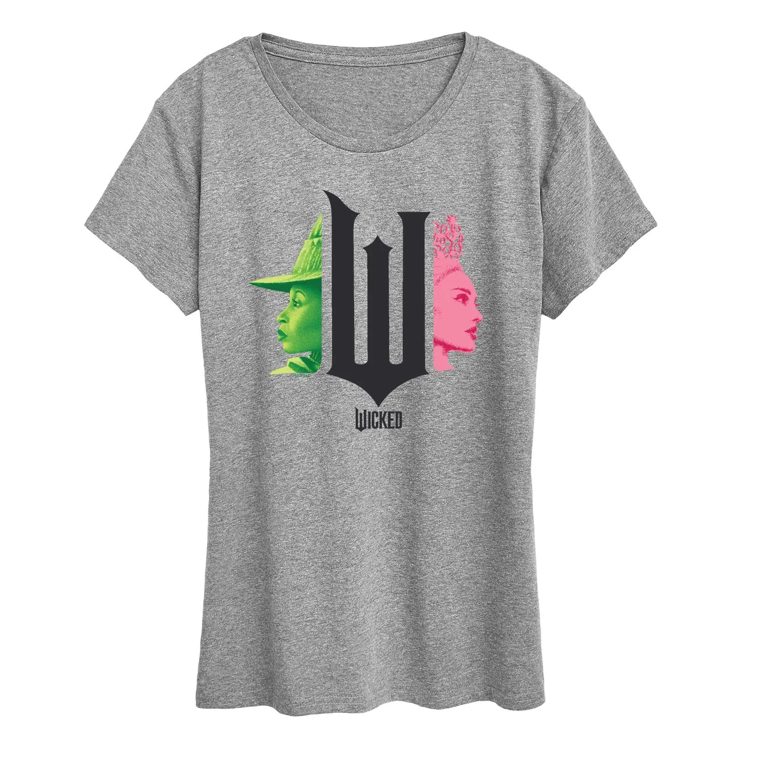 Wicked - Elphaba And Glinda Side Profile - Women's Short Sleeve Graphic T-Shirt sold by Zulily product image thumbnail 2