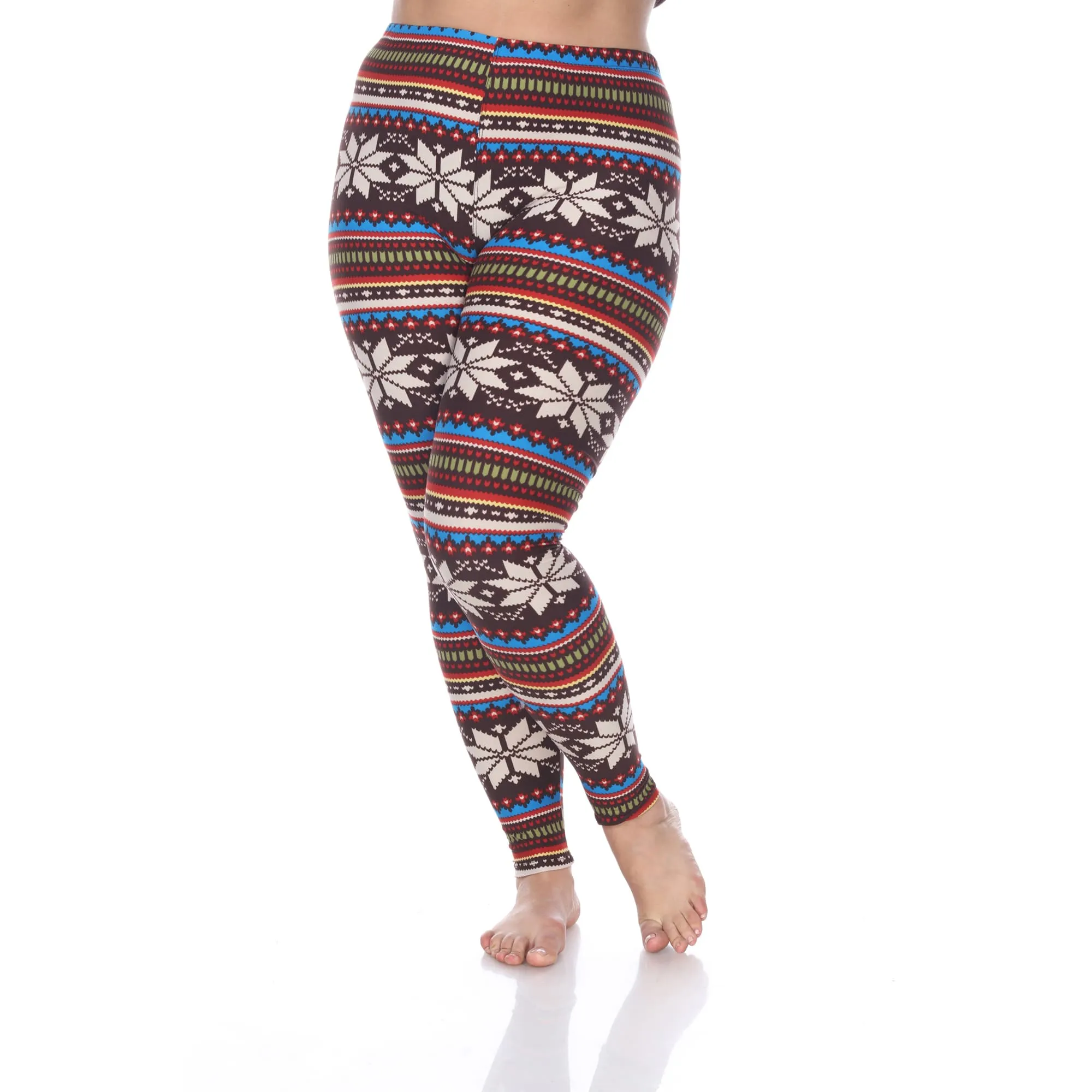 White Mark Plus Size Printed Holiday Leggings sold by Zulily product image thumbnail 3