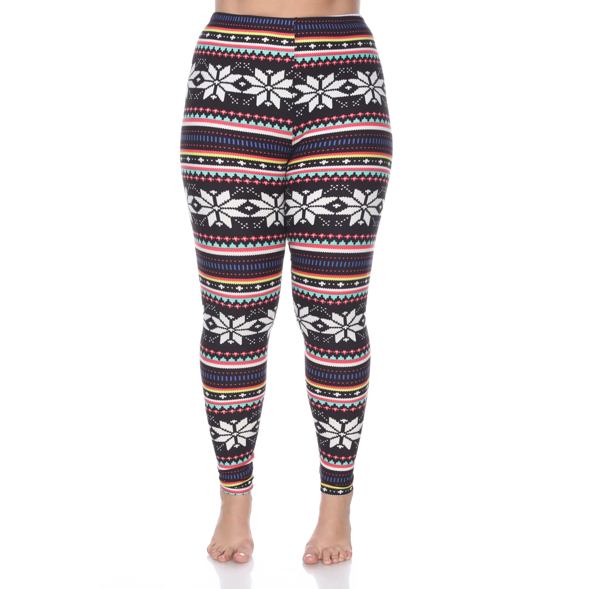White Mark Plus Size Printed Holiday Leggings sold by Zulily product image thumbnail 4