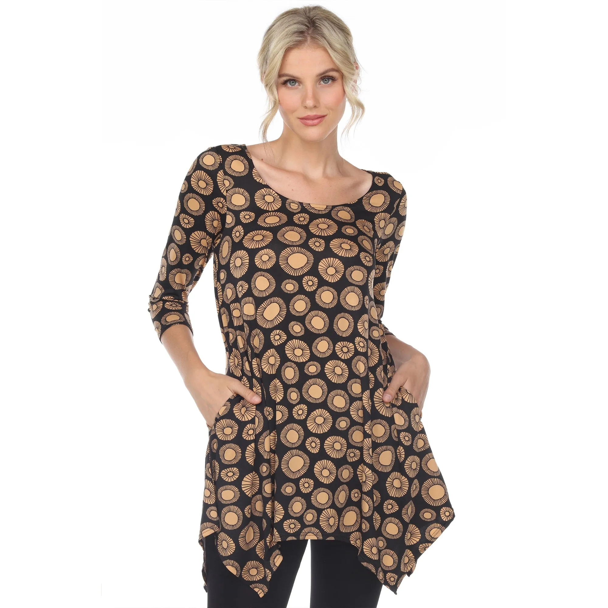 White Mark Women's Printed Geometric Circle Tunic Top sold by Zulily product image thumbnail 3